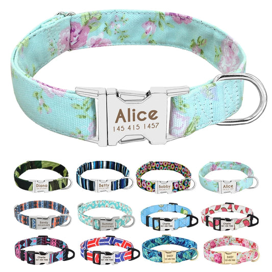 Collar Nylon Printed Pet Puppy Collar Dog ID